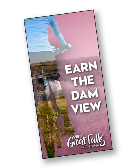 Great Falls Montana Tourism_Vertical Banner Ad_Woman Rock Climbing